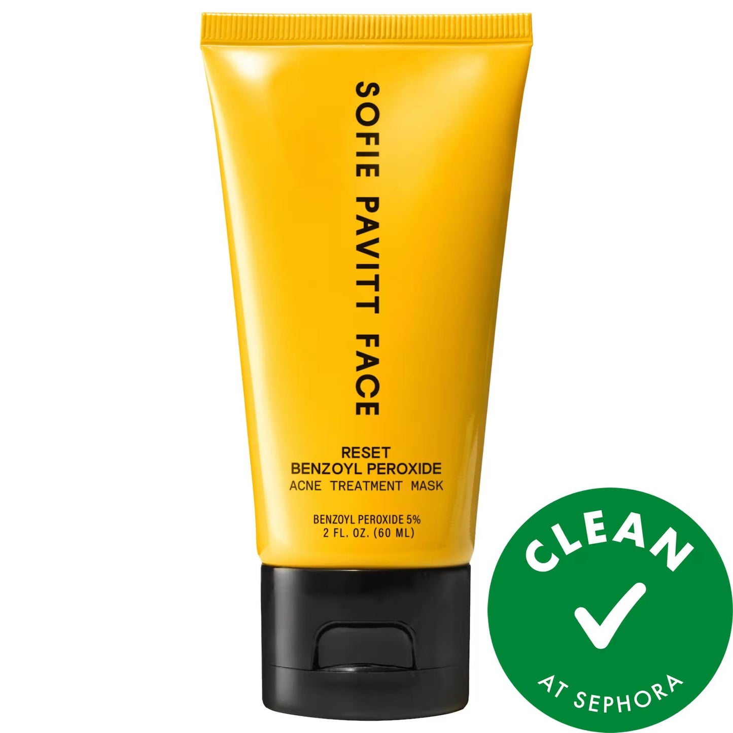 Beauty Care Bag acne mask tube with benzoyl peroxide 5%, yellow squeeze tube, 2 oz on Tampa Home & Garden Store