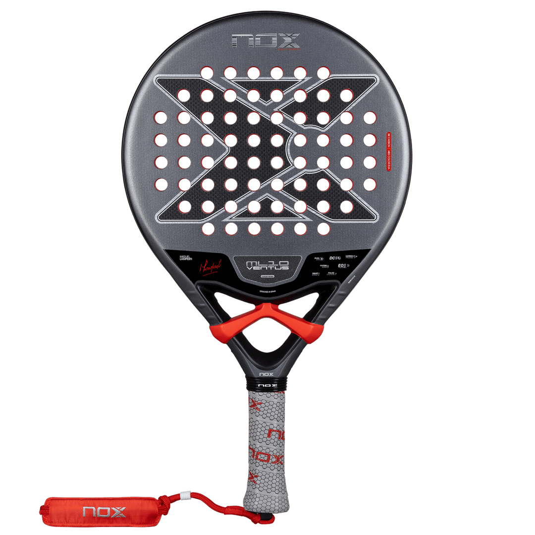 NOX ML10 Ventus Control 3K 2026 padel racket gray frame with red grip by Racket Central on Tampa Home & Garden Store
