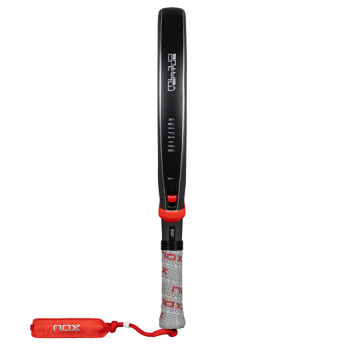 Padel racket NOX ML10 Ventus Control 3K 2026 by Racket Central, black body with red grip on Tampa Home & Garden Store