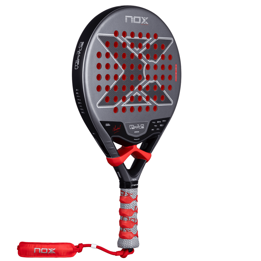 NOX ML10 Ventus Control 3K 2026 padel racket with gray face, red holes and red grip on Tampa Home & Garden Store