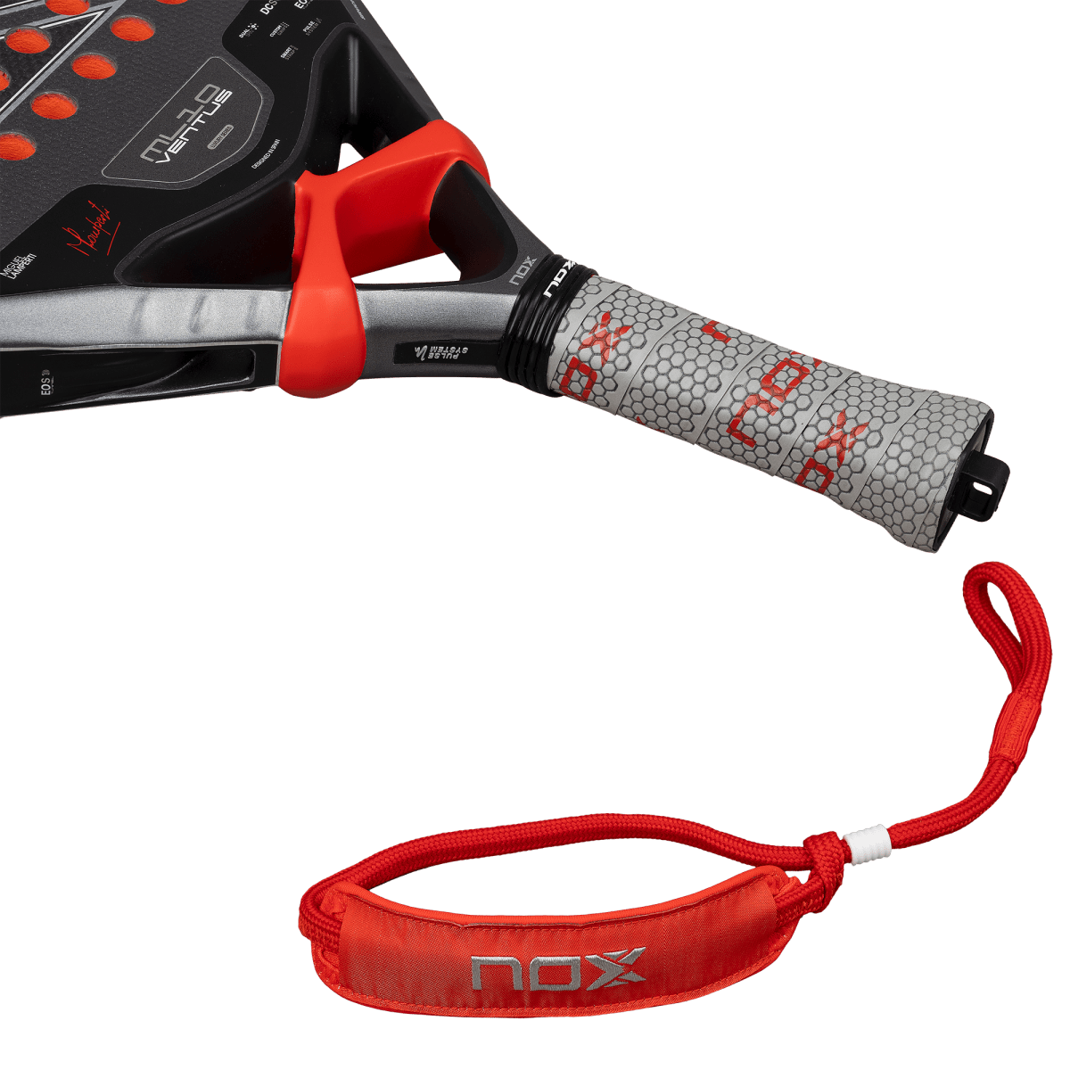 Padel racket NOX ML10 Ventus Control 3K 2026 with gray grip and red wrist strap on Tampa Home & Garden Store
