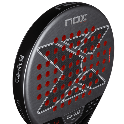NOX ML10 Ventus Control 3K padel racket in grey with red perforations and visible NOX logo on Tampa Home & Garden Store