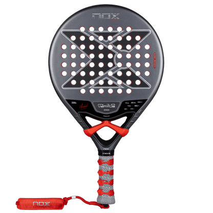 NOX ML10 Ventus Control 3K 2026 padel racket by Racket Central, dark gray with red grip on Tampa Home & Garden Store