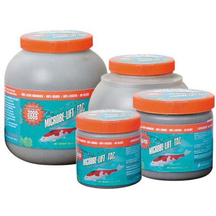 Microbe-Lift TAC Powdered Bacteria jars (4-pack) with orange lids Rivendell Distribution on Tampa Home & Garden Store