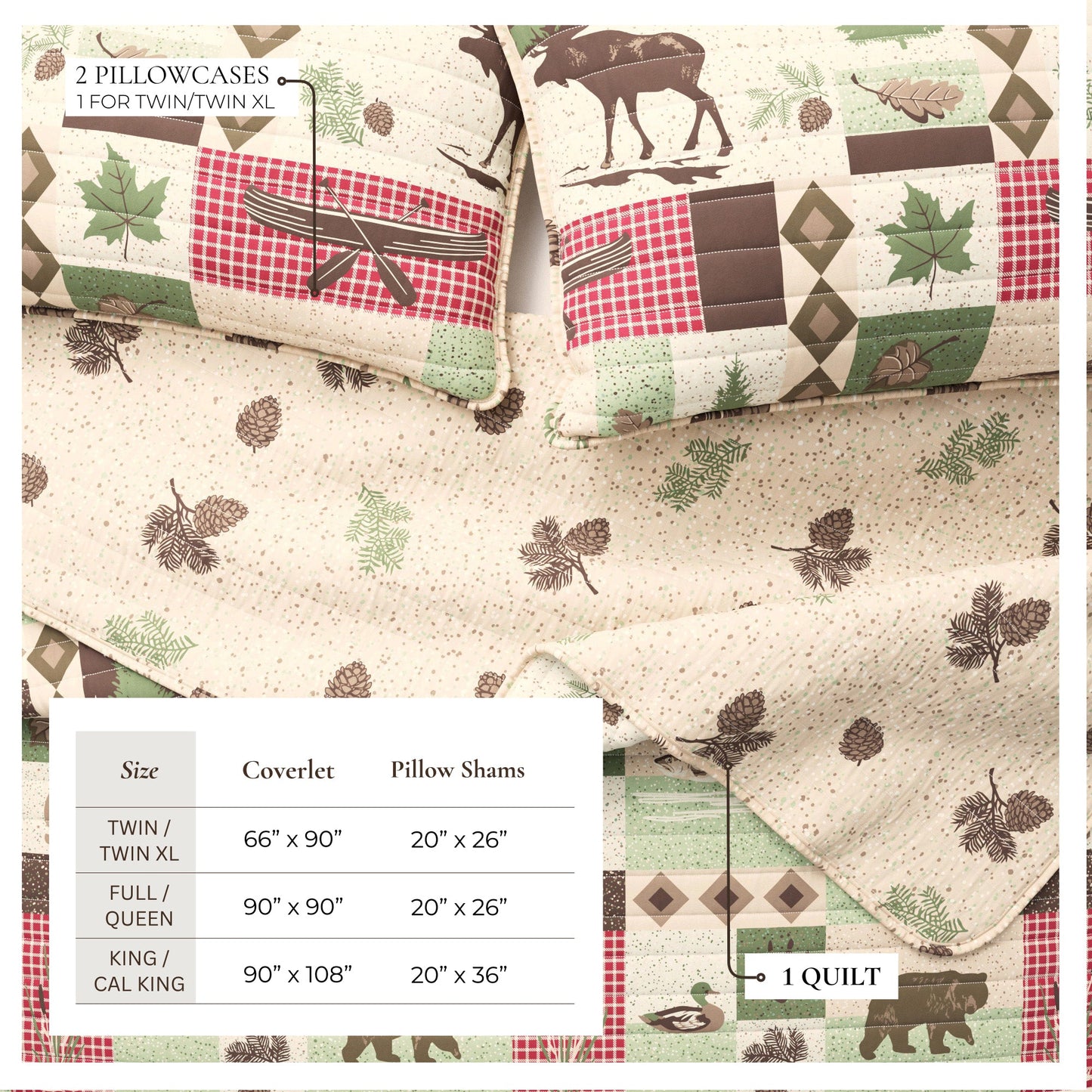 Wilder Collection Reversible Patchwork Quilt