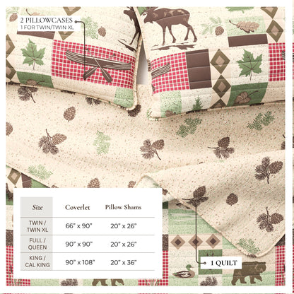 Wilder Collection Reversible Patchwork Quilt