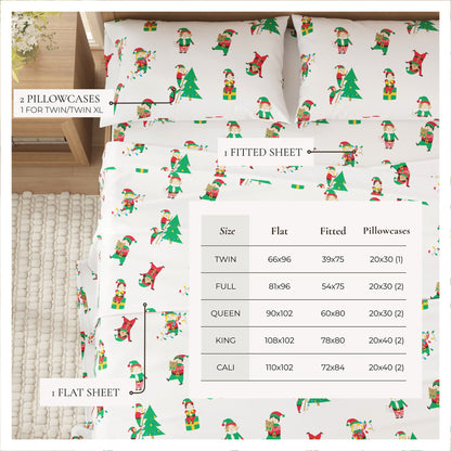Soft and Plush Turkish Cotton Christmas Sheets
