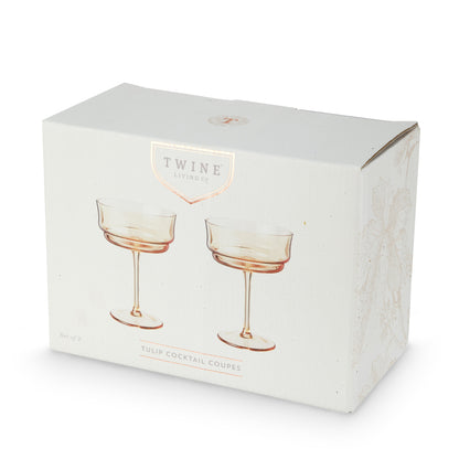 Amber Tulip Cocktail Glasses for Parties