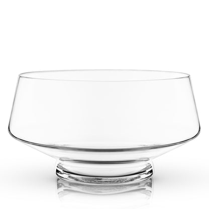 Heavy Base Raye Glass Punch Bowl and Centerpiece