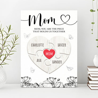 Mother's Day sign canvas Tailored Canvases with black script on white on Tampa Home & Garden Store
