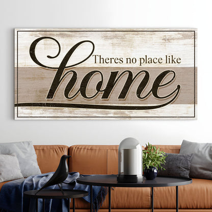 Canvas No Place Like Home Sign II by Tailored Canvases with distressed wood panel finish on Tampa Home & Garden Store