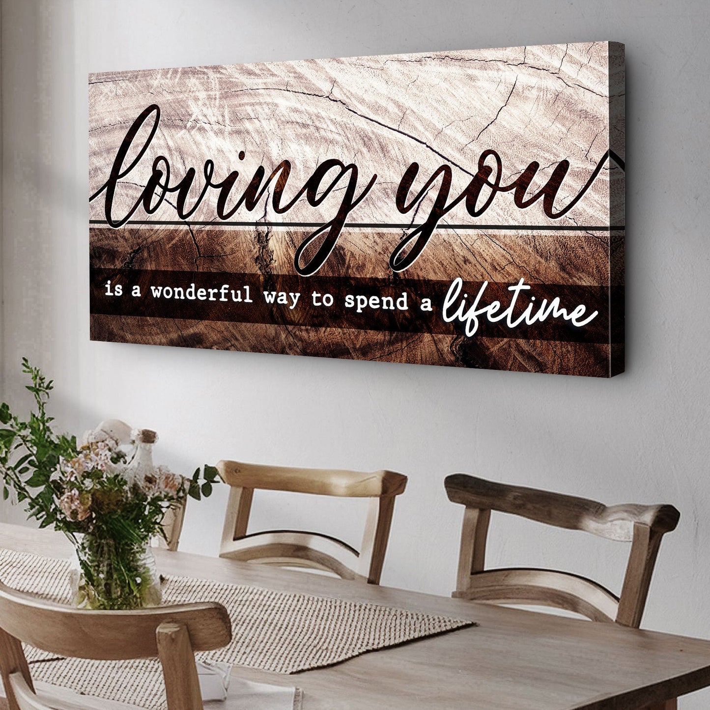 Canvas sign Loving You Is A Wonderful Way To Spend A Lifetime II by Tailored Canvases on Tampa Home & Garden Store