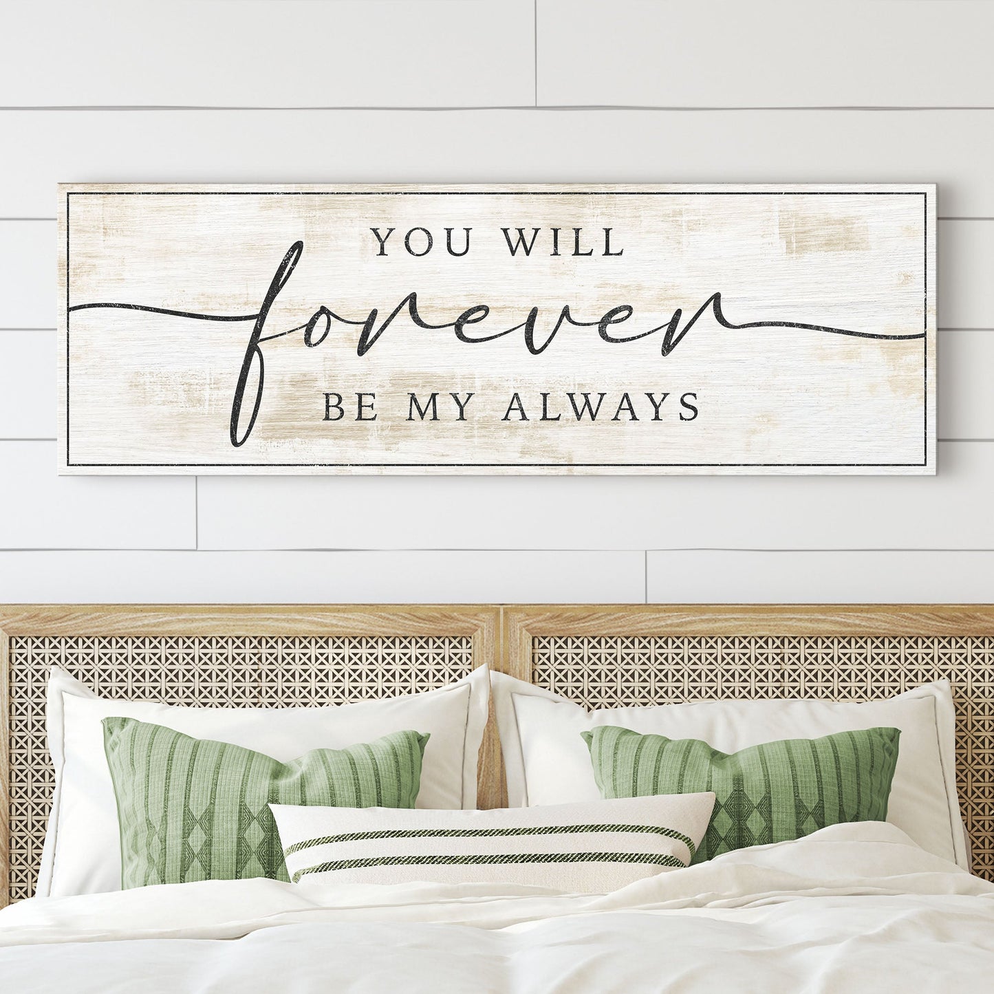 Forever Be My Always Personalized Canvas Sign
