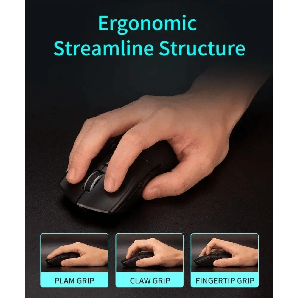 Stevvex 2.4Ghz wireless gaming mouse 1600 DPI, lightweight ergonomic black on Tampa Home & Garden Store