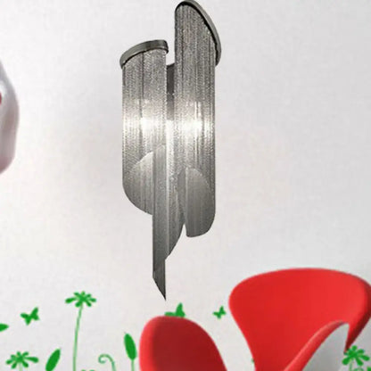 Silver tassel wall light by Decorbites metal sconce on Tampa Home & Garden Store