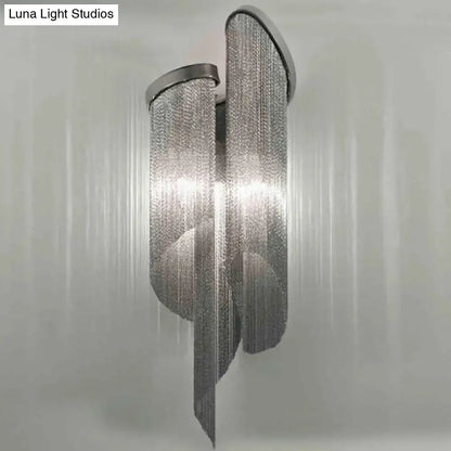 Silver Tassel Wall Light crystal fringe sconce by Decorbites on Tampa Home & Garden Store