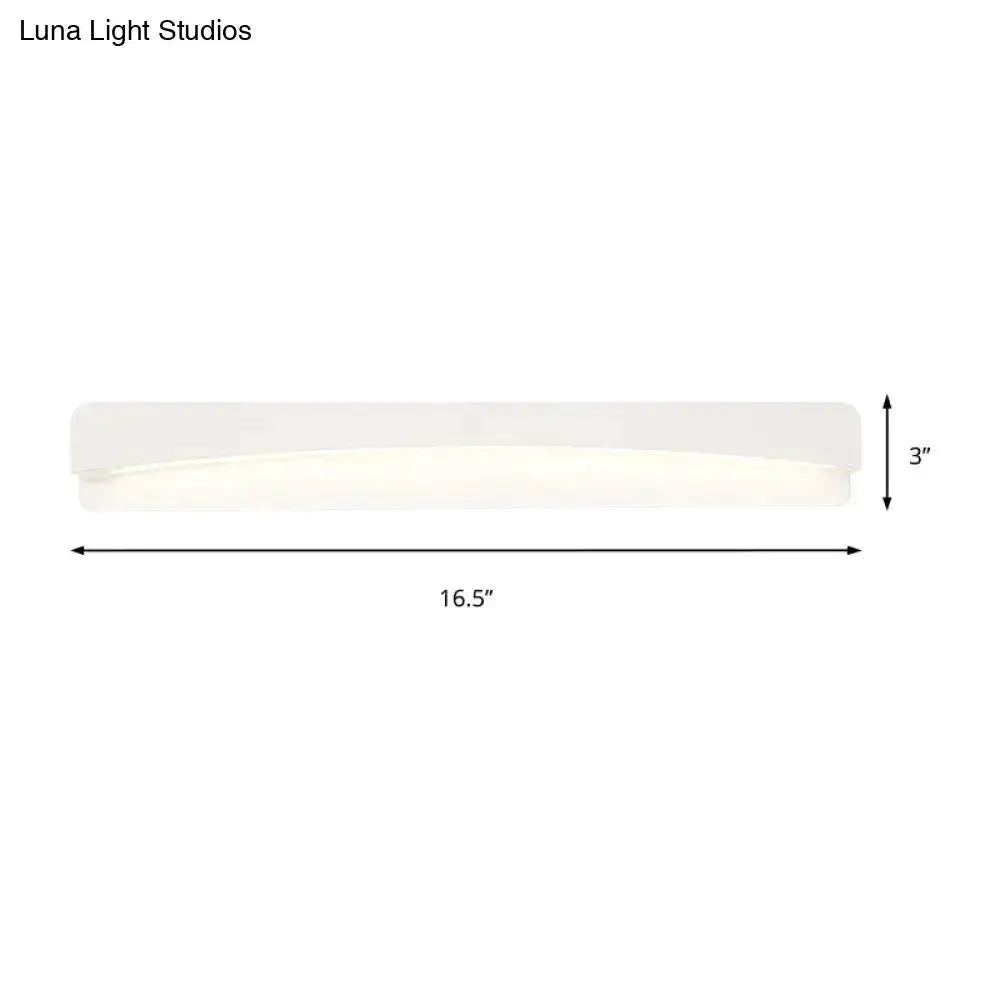 Modern acrylic rectangular bathroom vanity light fixture Decorbites with 16.5in on Tampa Home & Garden Store
