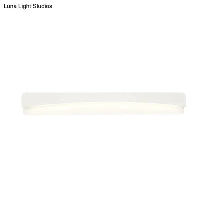 Modern acrylic rectangular vanity light fixture by Decorbites, white finish for bathroom on Tampa Home & Garden Store
