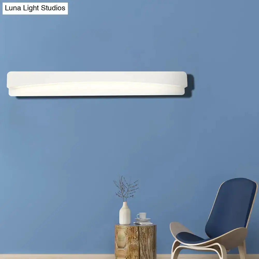 Modern acrylic rectangular vanity light fixture for bathroom wall mount white on Tampa Home & Garden Store