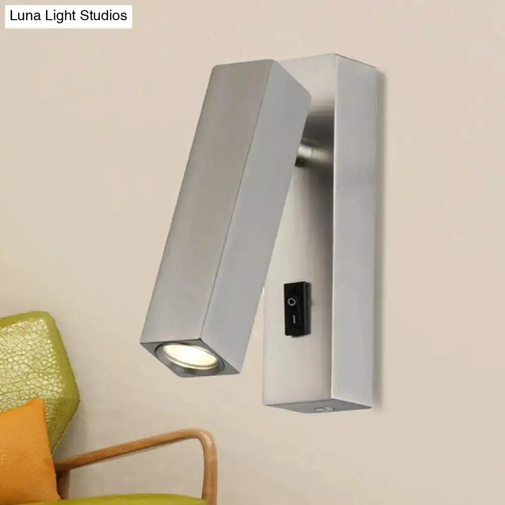 Adjustable Silver White LED Reading Lamp Sconce