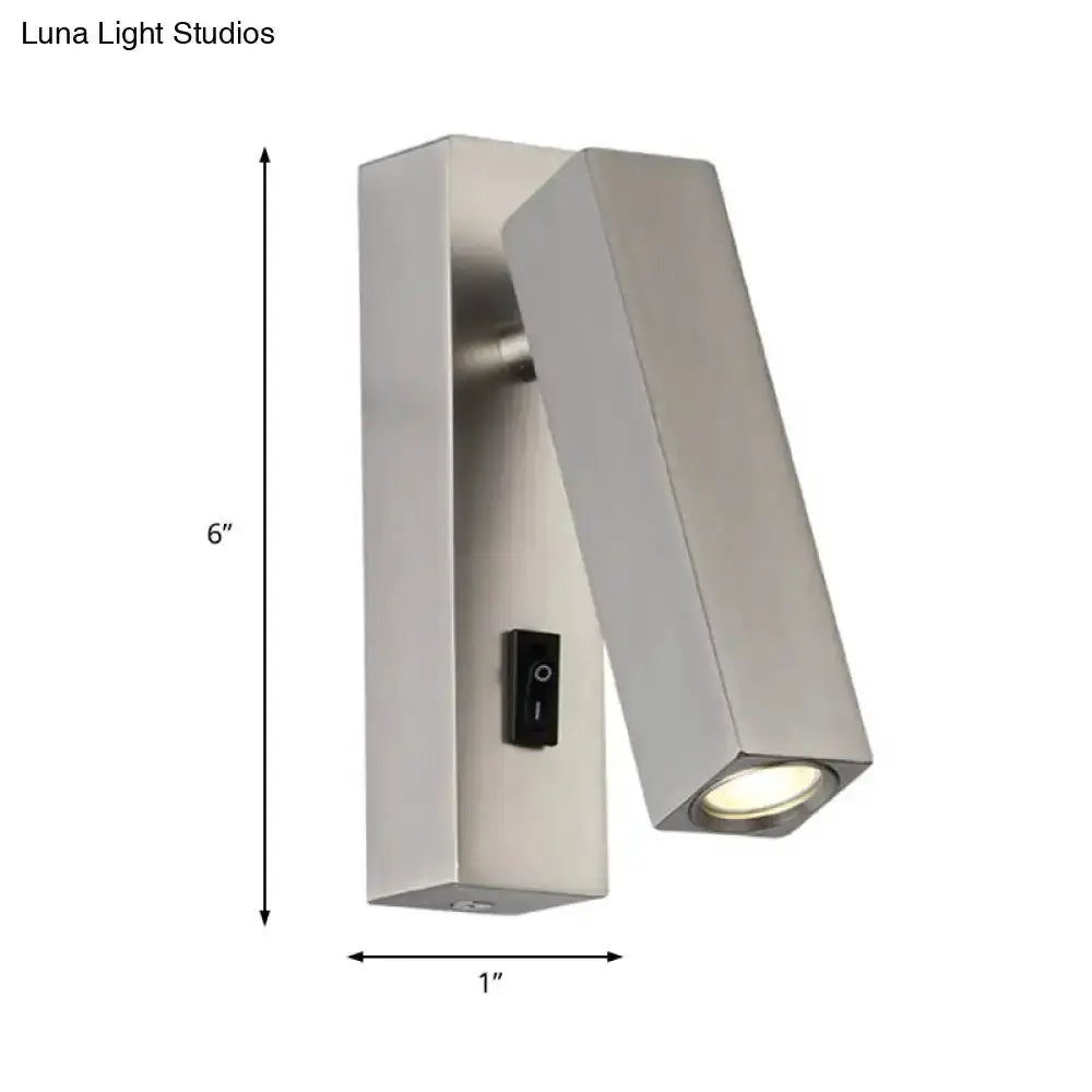 Adjustable Silver White LED Reading Lamp Sconce