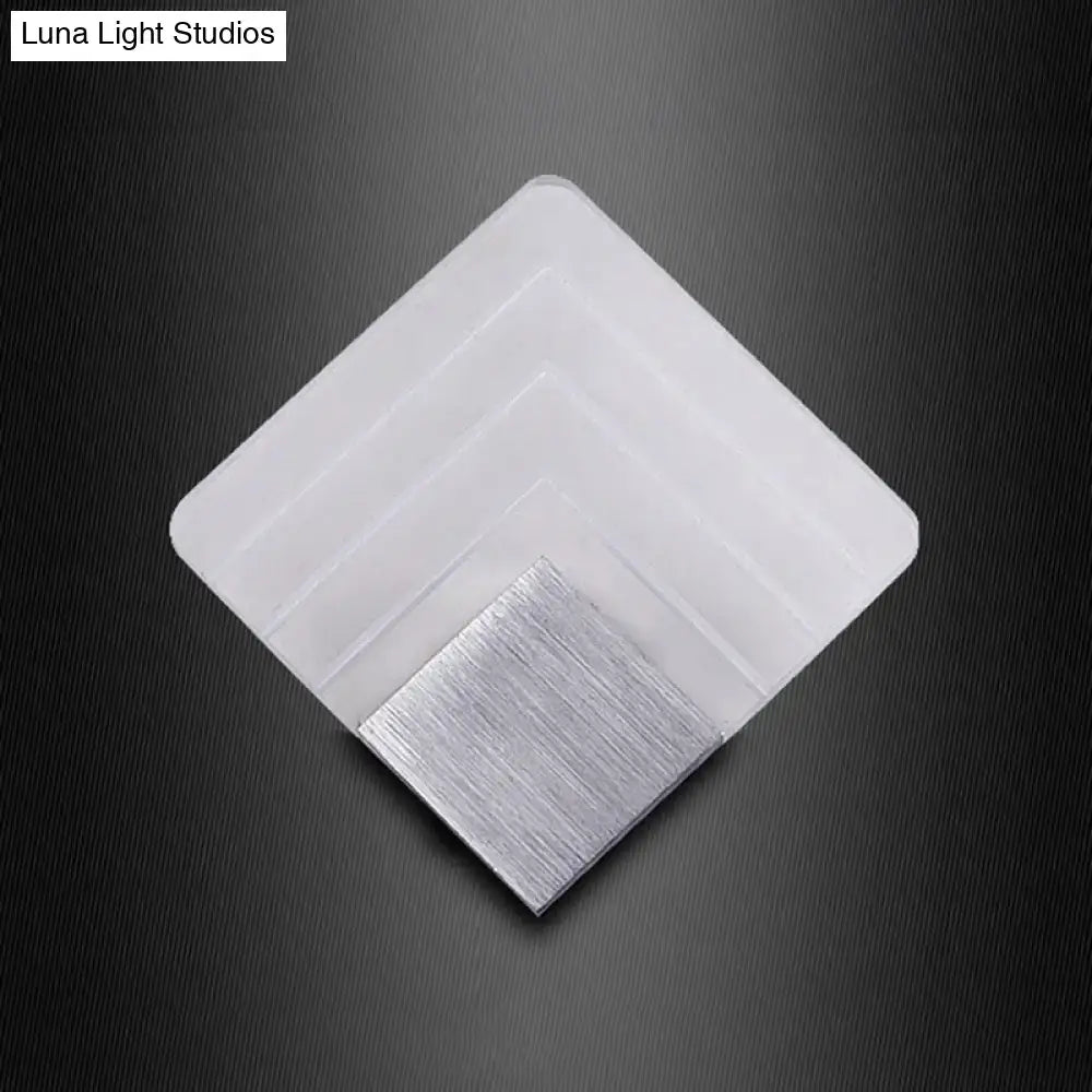 Silver Black Square Sconce by Decorbites with brushed metal accent plate on Tampa Home & Garden Store