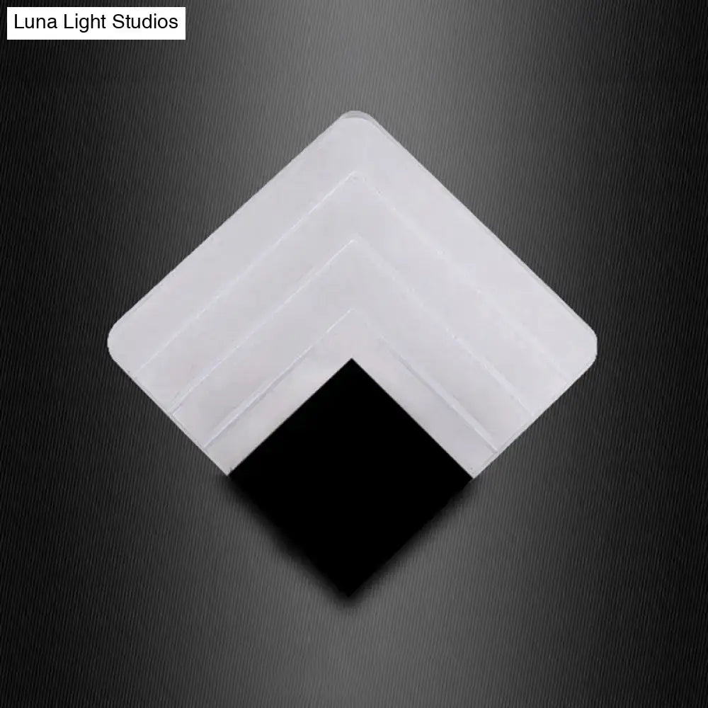 Silver Black Square Sconce with white layered frame and black interior by Decorbites on Tampa Home & Garden Store