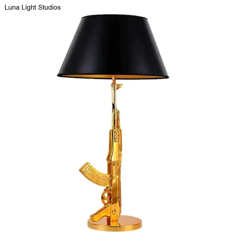 Nordic Ak47 Gun Floor Lamp Gold and Black Bedroom