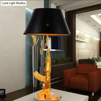 Nordic Ak47 Gun Floor Lamp Gold and Black Bedroom