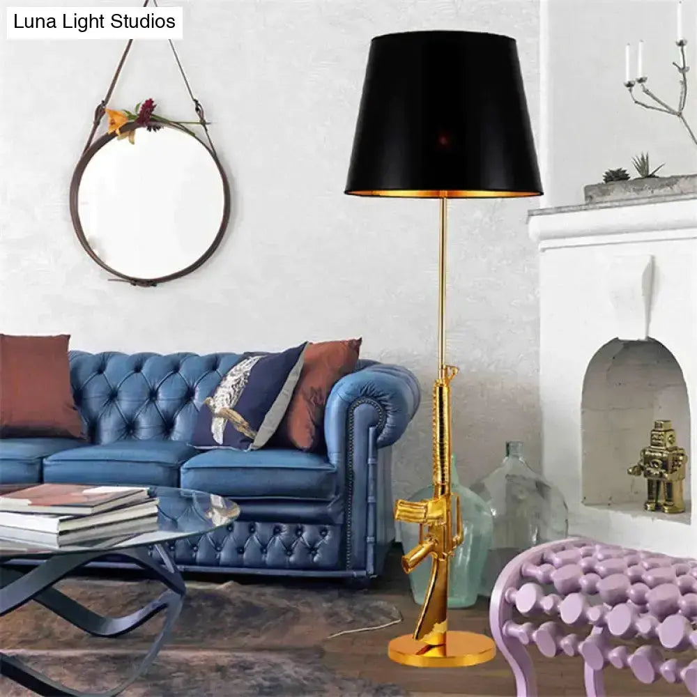 Nordic Ak47 Gun Floor Lamp Gold and Black Bedroom