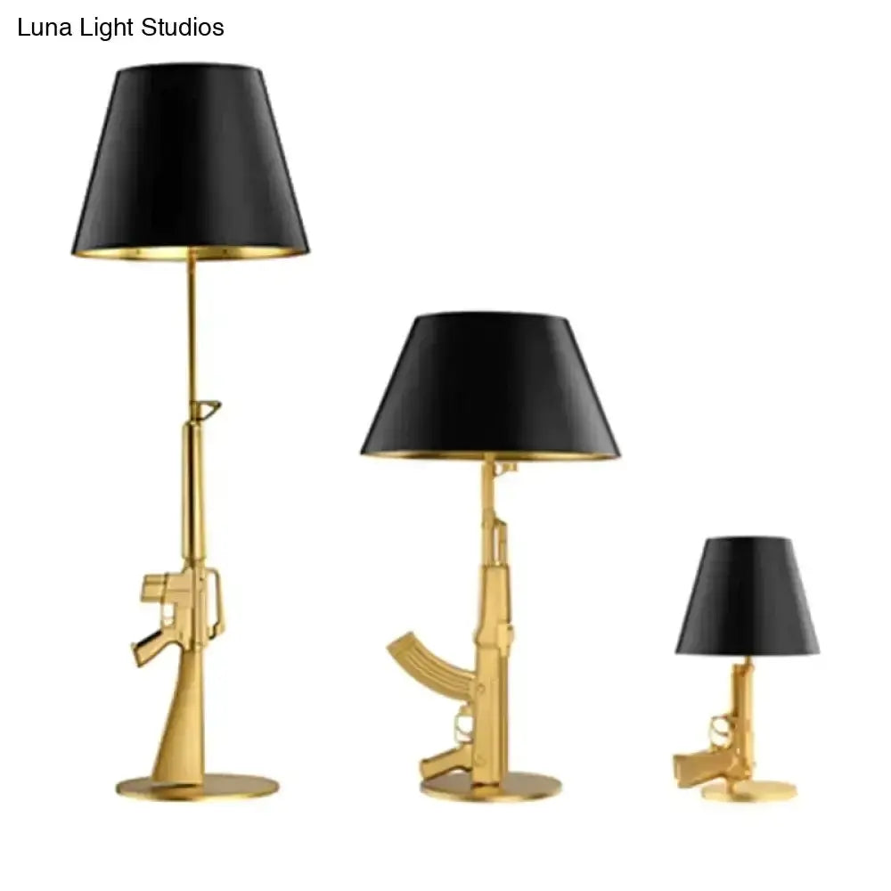 Nordic Ak47 Gun Floor Lamp Gold and Black Bedroom