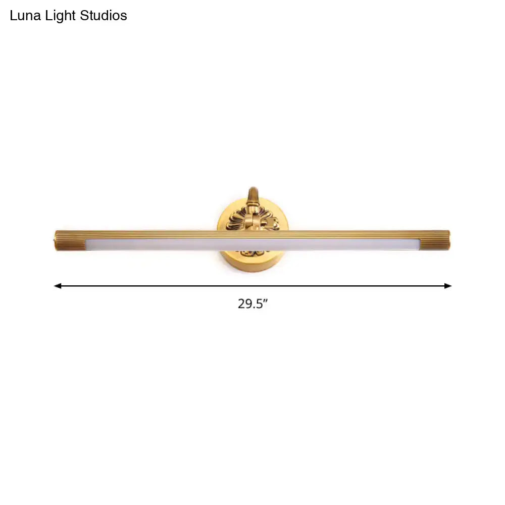 Decorbites Brass Modern Wall Light, gold finish horizontal wall sconce, 29.5 in long on Tampa Home & Garden Store