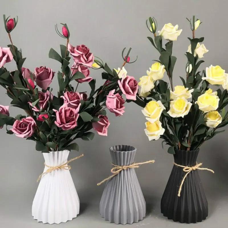 Modern Artificial Floral Vase and Ceramic Pot