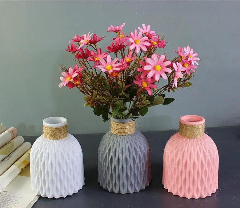 Modern Artificial Floral Vase and Ceramic Pot