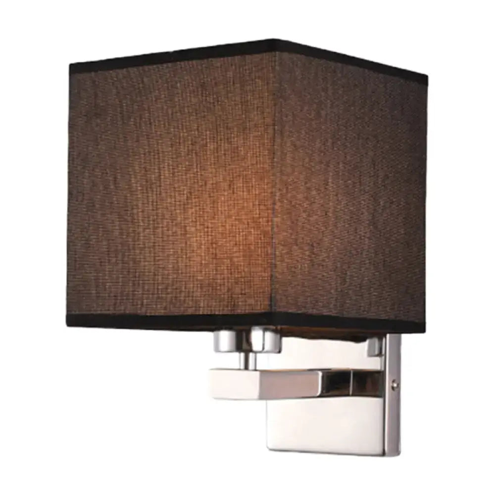 Beige fabric shade wall sconce Decorbites with chrome mount on Tampa Home & Garden Store