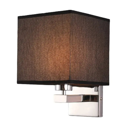 Beige fabric shade wall sconce Decorbites with chrome mount on Tampa Home & Garden Store