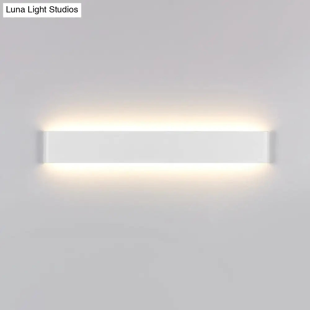 Black LED Vanity Sconce by Decorbites, slim wall light with warm top and bottom glow on Tampa Home & Garden Store