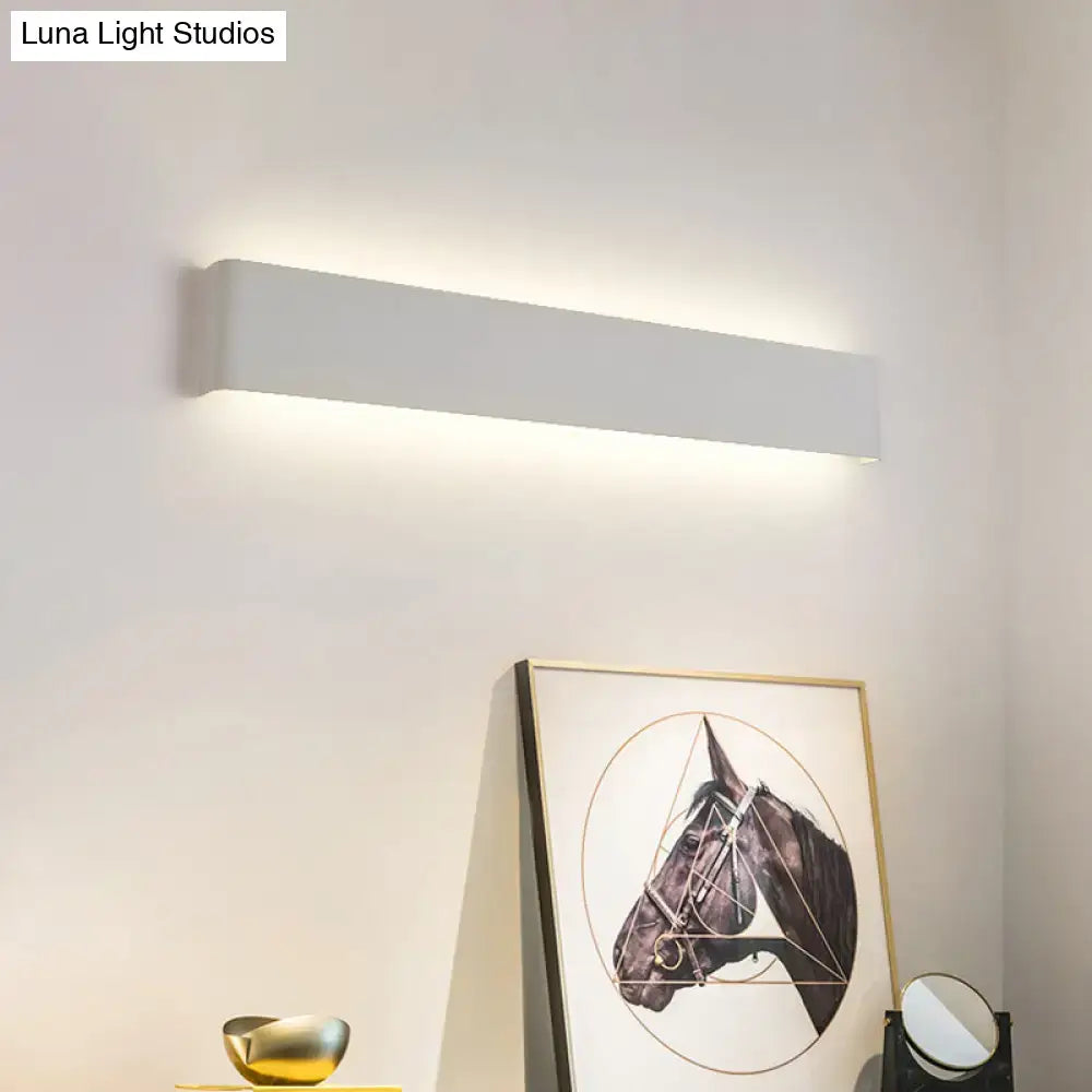 Black LED Vanity Sconce by Decorbites, wall-mounted slim rectangular light with glow on Tampa Home & Garden Store