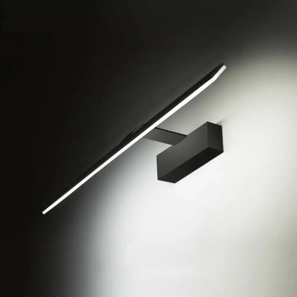 Black LED Vanity Light Decorbites, sleek linear wall-mounted bar with integrated LED strip on Tampa Home & Garden Store