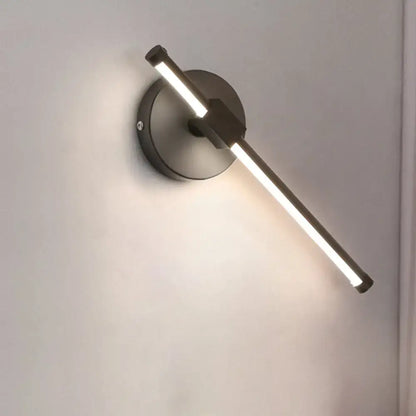Black Acrylic Tube Wall Sconce and Light