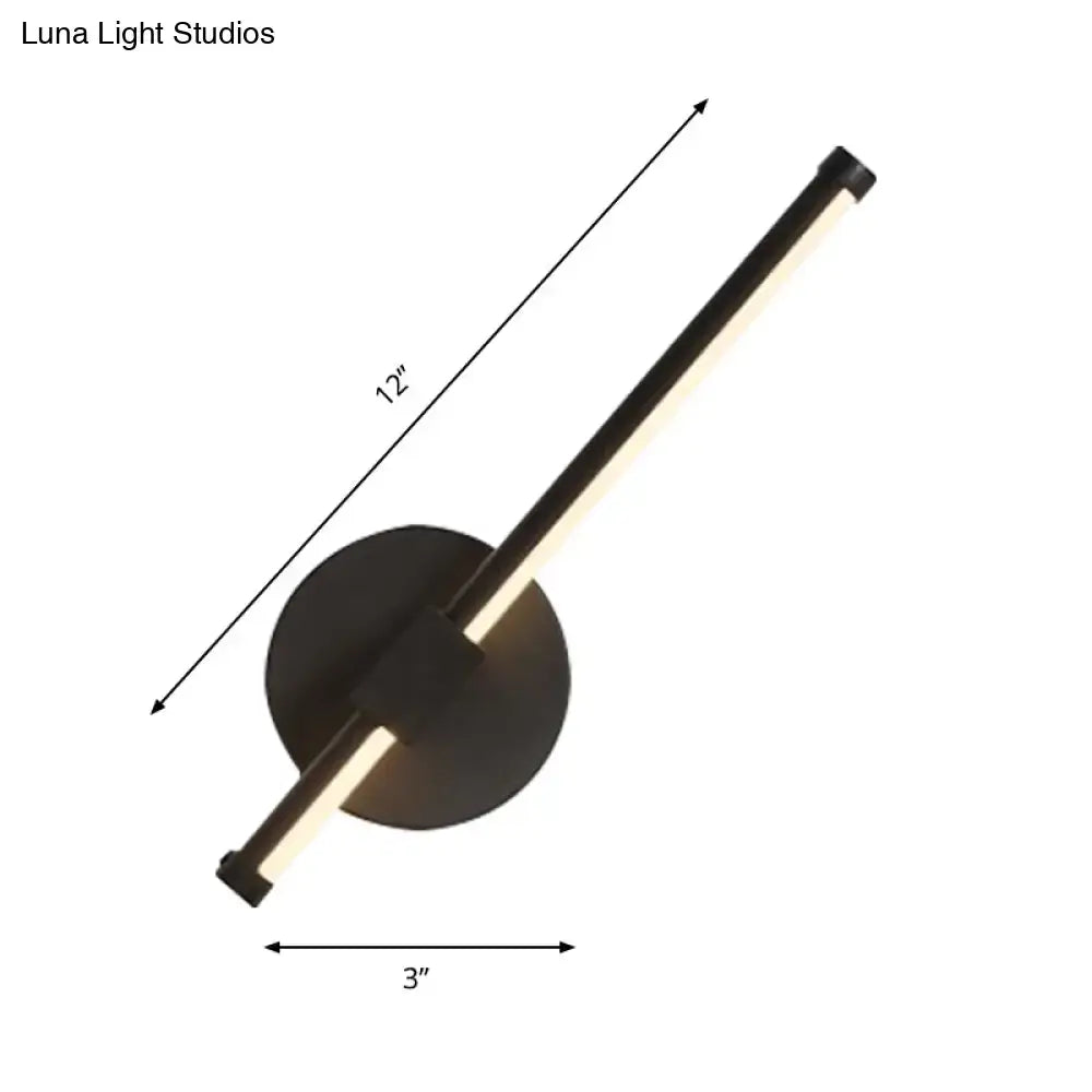 Black acrylic tube wall sconce with round backplate, Decorbites, Home & Garden on Tampa Home & Garden Store