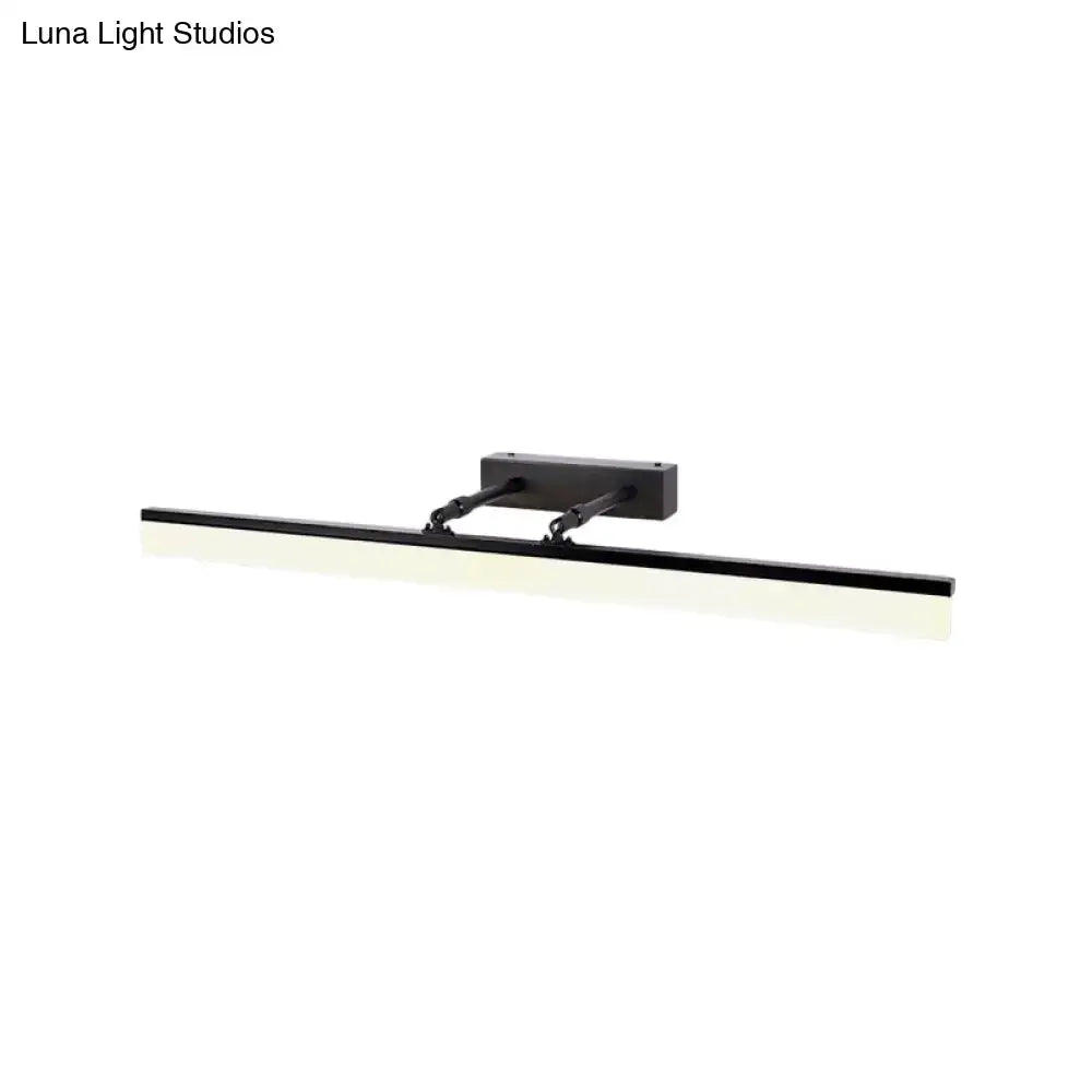 Black LED acrylic shade vanity sconce by Decorbites, wall-mounted linear light bar on Tampa Home & Garden Store