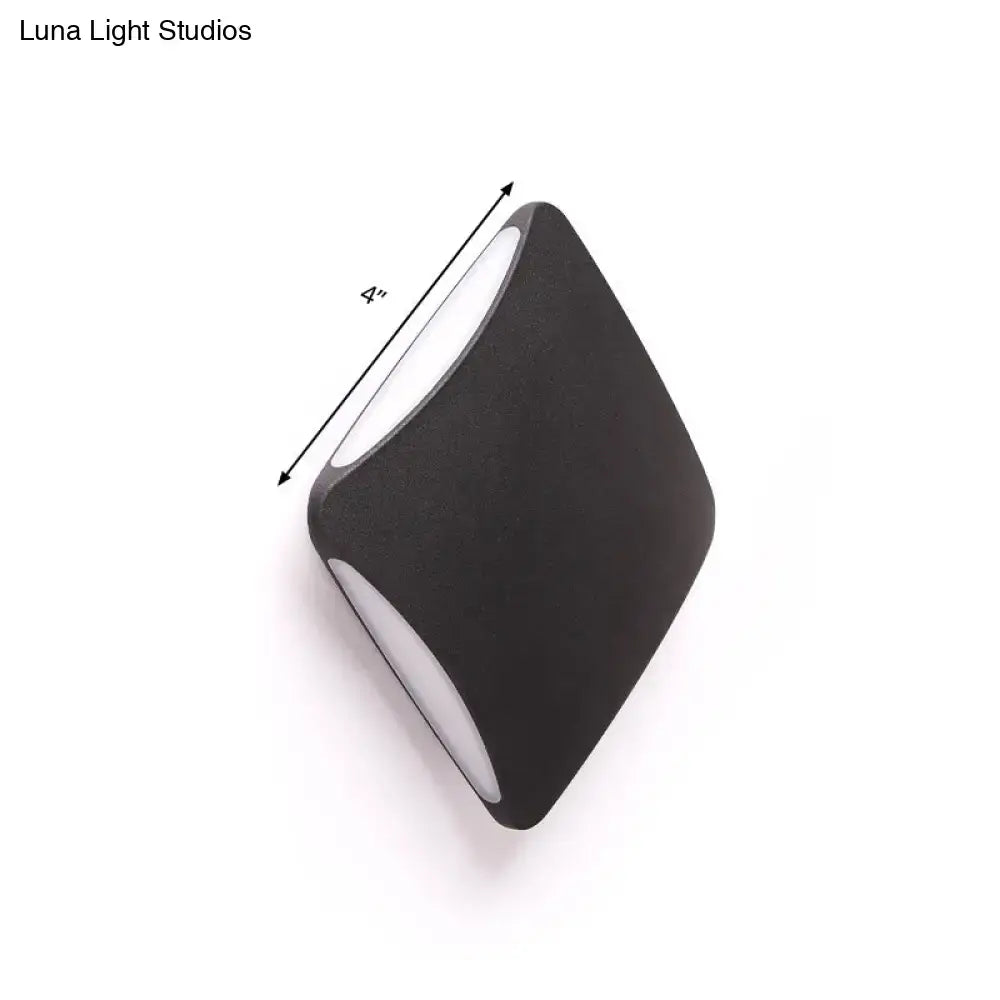 Black Diamond LED Sconce by Decorbites, diamond-shaped black matte LED wall light on Tampa Home & Garden Store