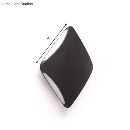 Black Diamond LED Sconce by Decorbites, diamond-shaped black matte LED wall light on Tampa Home & Garden Store
