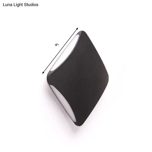 Black Diamond LED Sconce by Decorbites, diamond-shaped black matte LED wall light on Tampa Home & Garden Store