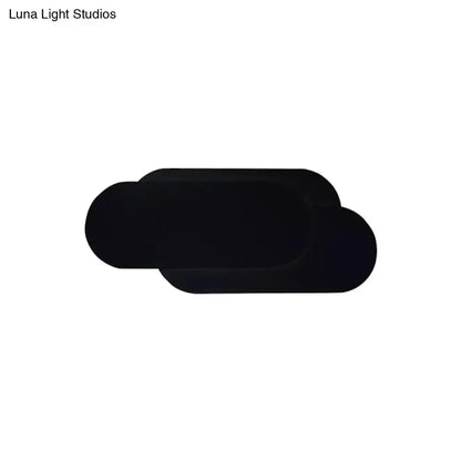 Modern Black Aluminum Oval Wall Washer Lamp