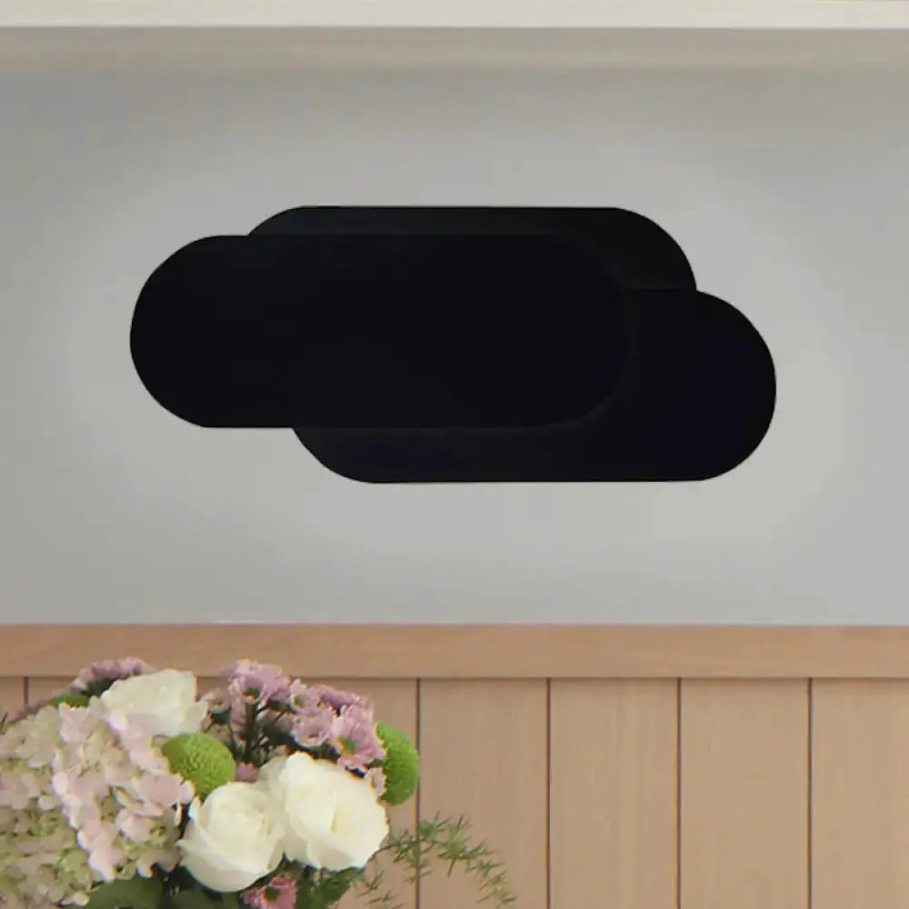 Modern Black Aluminum Oval Wall Washer Lamp