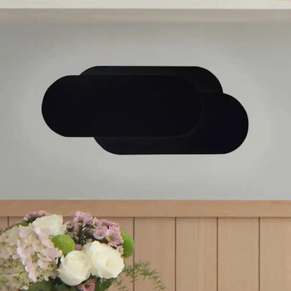 Modern Black Aluminum Oval Wall Washer Lamp