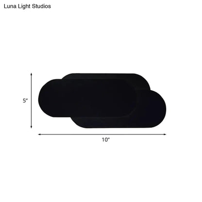 Modern Black Aluminum Oval Wall Washer Lamp