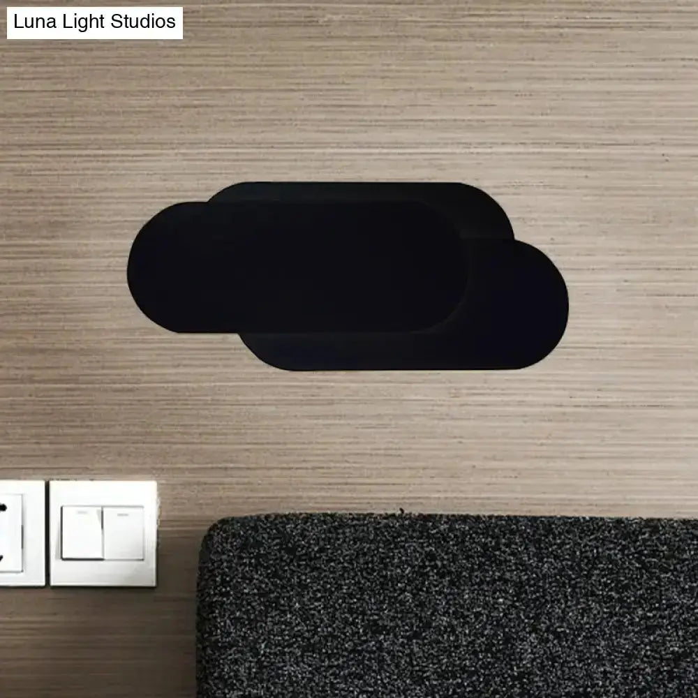 Modern Black Aluminum Oval Wall Washer Lamp